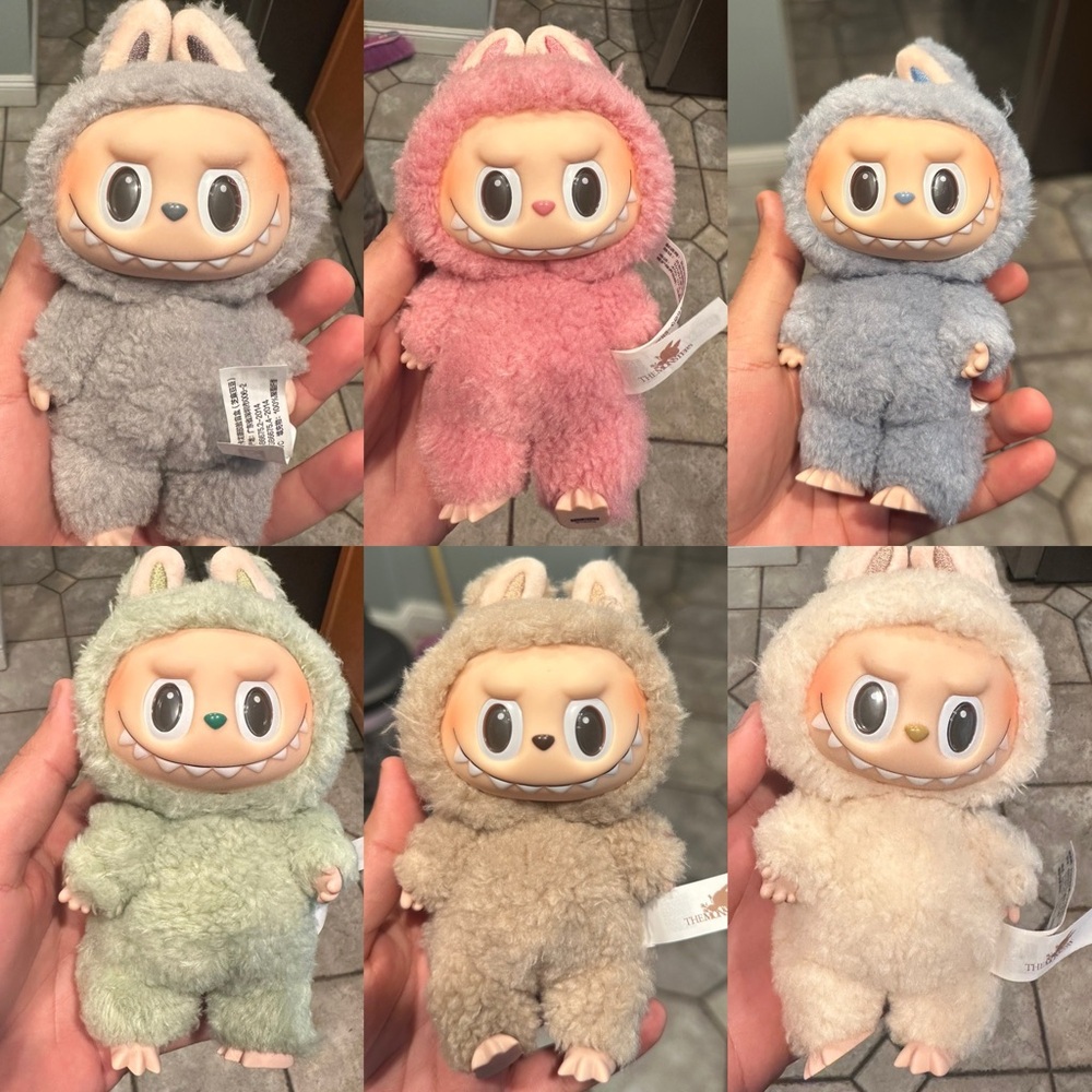 Macaron Labubu toy plush pop mart set blind box and sesame bean single - Picture 2 of 3